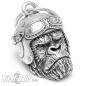 Preview: 3D Gorilla mit Motorradhelm Glücksbringer Glocke Bravo Bell Affe Biker Geschenk