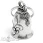 Preview: Decorated Biker Bell with Fleur de Lis Heraldic Lily Motorcyclist Gift Lucky Charm Preview: Decorated Biker Bell with Fleur de Lis Heraldic Lily Motorcyclist Gift Lucky Charm