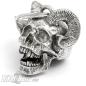 Preview: 3D Monster-Totenkopf mit Hörner Schutzdämon Bikers-Bell Motorrad Glücksbringer