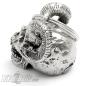 Preview: 3D Monster-Totenkopf mit Hörner Schutzdämon Bikers-Bell Motorrad Glücksbringer
