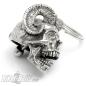 Preview: 3D Monster-Totenkopf mit Hörner Schutzdämon Bikers-Bell Motorrad Glücksbringer