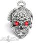 Preview: 3D Rosen Totenkopf mit roten Steinen Diamond Biker-Bell für Motorradfahrerinnen Preview: 3D Rosen Totenkopf mit roten Steinen Diamond Biker-Bell für Motorradfahrerinnen