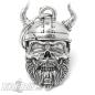 Preview: 3D Viking Skull Biker Bell with Beard and Horned Helmet Lucky Charm Bell