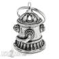 Preview: Feuerwehr Biker-Bell 3D Hydrant mit Emblem Brandwache Biker Glücksbringer Glocke