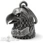 Preview: 3D Eagle Head Biker-Bell with Live To Ride Banner Highly Detailed Motorcycle Bell