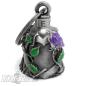 Preview: Biker-Bell mit Lila Rose und Herz Motorrad-Liebe Glücksbringer Biker Geschenkidee Preview: Biker-Bell mit Lila Rose und Herz Motorrad-Liebe Glücksbringer Biker Geschenkidee