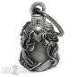 Mobile Preview: Biker Bell with Rose and Heart Love Motorcyclist Lucky Charm Gift Idea