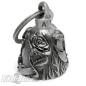 Preview: Biker Bell with Rose and Heart Love Motorcyclist Lucky Charm Gift Idea