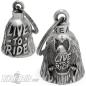 Preview: Live To Ride Biker-Bell mit großem Adler Motorrad-Glocke Glücksbringer Geschenk