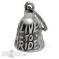 Preview: Live To Ride Biker-Bell mit großem Adler Motorrad-Glocke Glücksbringer Geschenk