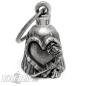 Preview: Biker-Bell mit Herz und Rose USA Liebe Motorrad-Glocke Glücksbringer Geschenk