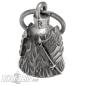 Preview: Massive biker bell with detailed US flag motorcycle lucky charm gift idea