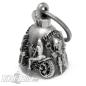 Preview: Biker-Veteran Motorrad-Glocke Totenkopf Babes Kolben Zündkerze Biker-Bell Geschenk