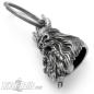 Preview: 3D Skull with Viking Helmet Braided Beard Lucky Charm Biker Bell Gift