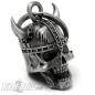 Preview: 3D Viking Skull Motorcycle Bell Nordmann Helmet with Horns Lucky Charm Dream Bell