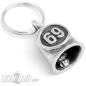 Preview: 69 Gremlin Bell Motorrad-Glocke mit Zahl Neunundsechzig Glücksbringer Biker-Bell