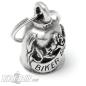 Preview: Biker Babe Gremlin Bell with Rose Lucky Charm Gift for Female Motorcyclists