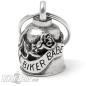 Preview: Biker Babe Gremlin Bell mit Rose Glücksbringer Geschenk für Motorradfahrerinnen