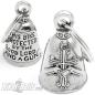 Preview: "This Bike Protected By The Good Lord And A Gun" Biker-Bell mit Kreuz und Pistolen