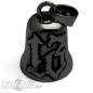 Preview: Lucky 13 Motorrad Glocke Schwarz Biker Glücksbringer aus Edelstahl Geschenkidee