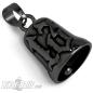 Preview: Lucky 13 Motorrad Glocke Schwarz Biker Glücksbringer aus Edelstahl Geschenkidee