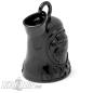 Preview: Schwarze Adler Biker-Bell aus Edelstahl Eagle Road Bell Motorrad Glücksbringer