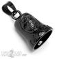 Preview: Schwarze Adler Biker-Bell aus Edelstahl Eagle Road Bell Motorrad Glücksbringer