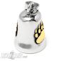 Preview: Road Bell with golden Bear Paw made of Stainless Steel Biker Lucky Bell Bear Totem Preview: Road Bell with golden Bear Paw made of Stainless Steel Biker Lucky Bell Bear Totem