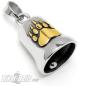Preview: Road Bell with golden Bear Paw made of Stainless Steel Biker Lucky Bell Bear Totem Preview: Road Bell with golden Bear Paw made of Stainless Steel Biker Lucky Bell Bear Totem