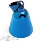 Preview: Plain Blue Biker-Bell without Motif Blank Stainless Steel Bell for Motorcycles