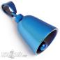 Preview: Plain Blue Biker-Bell without Motif Blank Stainless Steel Bell for Motorcycles