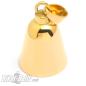 Preview: Plain Biker-Bell Golden without Motif Blank Stainless Steel Bell for Motorcycles