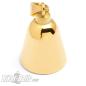 Preview: Plain Biker-Bell Golden without Motif Blank Stainless Steel Bell for Motorcycles