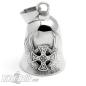 Preview: Keltisches Rad-Kreuz auf Edelstahl Biker-Bell silberfarben Motorradfahrer Geschenk Preview: Keltisches Rad-Kreuz auf Edelstahl Biker-Bell silberfarben Motorradfahrer Geschenk