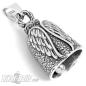 Preview: Angel Wings Biker-Bell Polished Stainless Steel Good Luck Charm Motorbike Gift