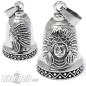 Preview: Indianer-Häuptling Biker-Bell aus Edelstahl Glücksbringer Glocke für Motorradfahrer Preview: Indianer-Häuptling Biker-Bell aus Edelstahl Glücksbringer Glocke für Motorradfahrer