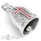 Preview: Biker-Bell mit rotem Kreuz und Flügel aus poliertem Edelstahl Glücksbringer Geschenk Preview: Biker-Bell mit rotem Kreuz und Flügel aus poliertem Edelstahl Glücksbringer Geschenk
