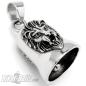 Mobile Preview: Lion Biker Bell made of Stainless Steel Motorcyclist Lucky Charm with Lion Gift idea