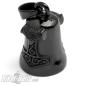 Preview: Schwarze Mjölnir Biker-Bell mit Thor's Hammer Motorrad Glücksbringer Geschenkidee