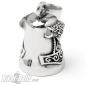 Preview: Stainless steel biker bell with Thor's hammer Mjolnir motorcyclist lucky charm gift