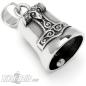 Preview: Stainless steel biker bell with Thor's hammer Mjolnir motorcyclist lucky charm gift