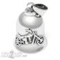 Preview: Biker-Bell mit Chopper Motorrad silber poliert aus hochwertigem Edelstahl Road Bell Preview: Biker-Bell mit Chopper Motorrad silber poliert aus hochwertigem Edelstahl Road Bell
