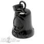 Preview: Schwarze Edelstahl Biker-Bell mit Pik-Symbol The Ace of Spade Road Bell Geschenk