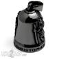Preview: Schwarze Biker-Bell St. Christopher Schutzpatron der Reisenden 316L Edelstahl