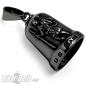 Preview: Schwarze Biker-Bell St. Christopher Schutzpatron der Reisenden 316L Edelstahl