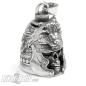 Preview: Roman Centurion Skull with Wolf Biker Bell made of Stainless Steel Motorcycle Lucky Charm