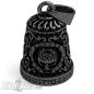 Preview: Ornate Black Biker-Bell with Skull made of Stainless Steel Motorcycle Bell Gift