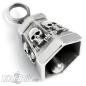 Preview: Stainless Steel Skull Bell Middle Finger Skull Hexagonal Motorcycle Good Luck Bell