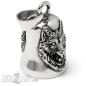 Preview: Wolf Biker Bell made of Stainless Steel Motorcycle Lucky Charm Bell Biker Gift Wolf Heads