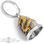 Preview: Goldener Drache Biker-Bell aus Edelstahl Motorradfahrer Glücksbringer Geschenk